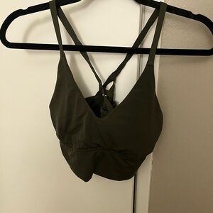 Aerie Dark Green Sports Bra Size Medium